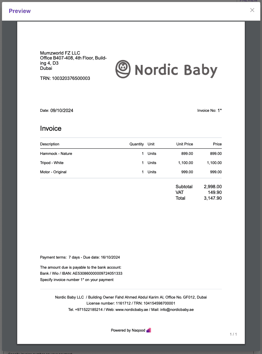 Professional invoice template design